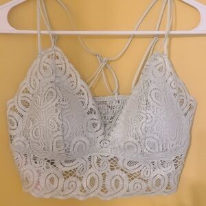 PINK Victoria Secret Sparkly Light Blue Bralette